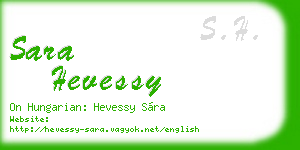 sara hevessy business card